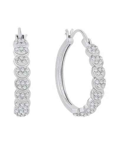 And Now This Crystal Circle Hoop Earring In Silver