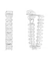 And Now This Crystal Drop Front/back Post Earrings In Silver