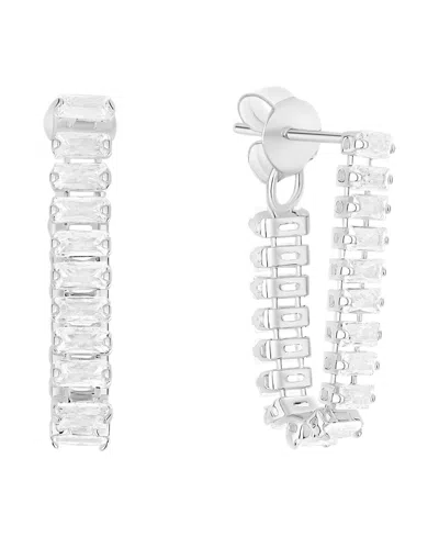 And Now This Crystal Drop Front/back Post Earrings In Silver