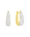 And Now This Crystal Hinge Hoop Earrings In Gold