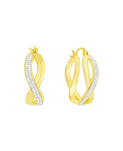 And Now This Crystal Infinity Hoop Earrings In Gold