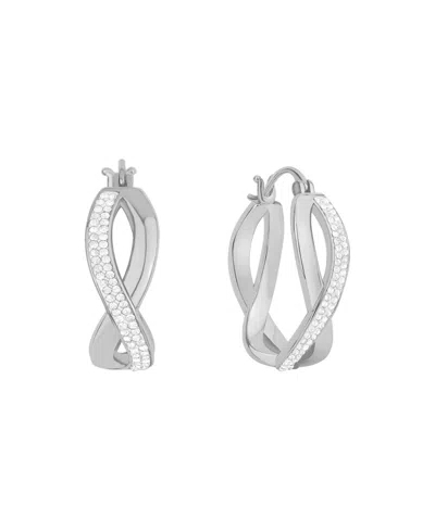 And Now This Crystal Infinity Hoop Earrings In Metallic