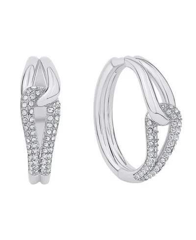 And Now This Crystal Knot Hoop Earring In Silver