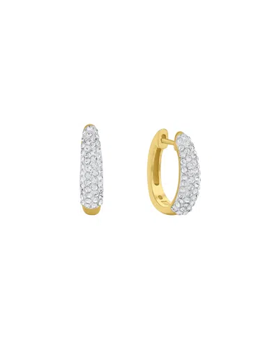 And Now This Crystal Oval Huggie Hoop Earring In Gold Flash