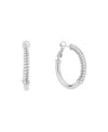And Now This Crystal Stones Hoop Earrings In Metallic