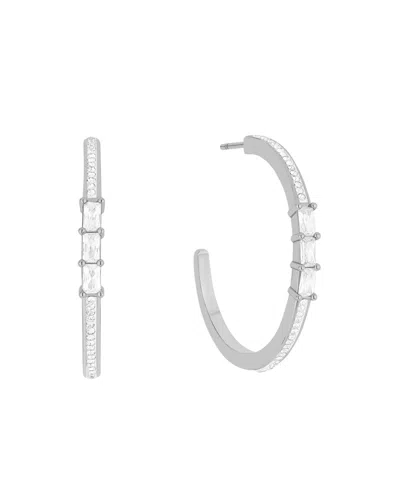 And Now This Crystal Stones Hoop Earrings In Metallic