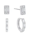AND NOW THIS CRYSTAL STUD AND HOOP EARRING SET