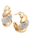 And Now This Crystal Twist Hoop Earring In Gold