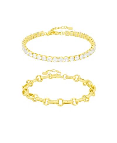 And Now This Cubic Zirconia Bracelets In Gold