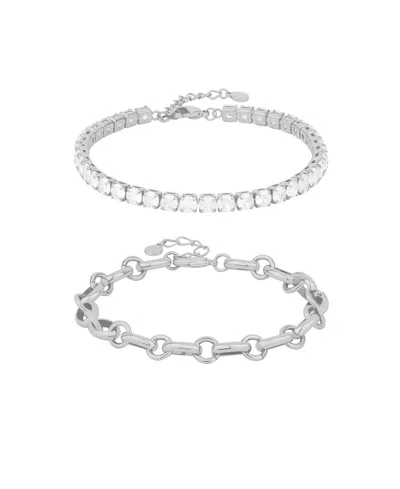 And Now This Cubic Zirconia Bracelets In Silver