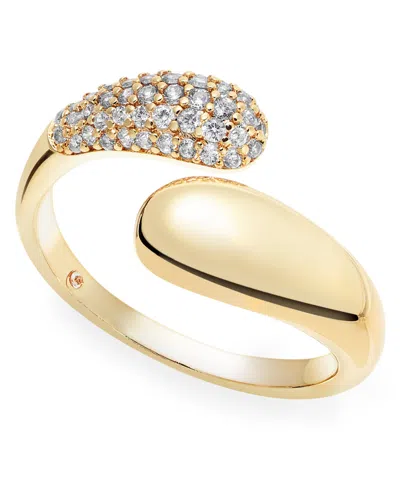 And Now This Cubic Zirconia Bypass Ring In Gold