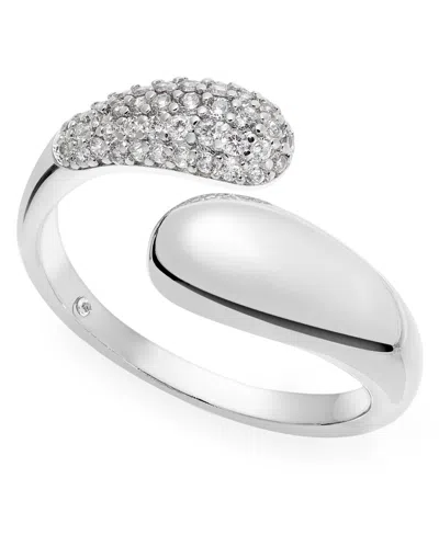 And Now This Cubic Zirconia Bypass Ring In Silver