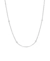 And Now This Cubic Zirconia Circular Shaped Station Necklace In Silver