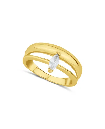 And Now This Cubic Zirconia Double Band Ring In Gold