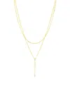 And Now This Cubic Zirconia Double Layer Y Necklace In Gold