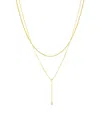 And Now This Cubic Zirconia Double Layer Y Necklace In Gold