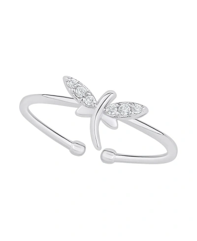 And Now This Cubic Zirconia Dragonfly Toe Ring In Silver