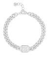 AND NOW THIS CUBIC ZIRCONIA EMERALD CUT CHAIN BRACELET