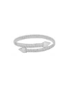 And Now This Cubic Zirconia Flexible Stretch Bypass Bracelet In Silver