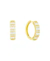 And Now This Cubic Zirconia Hinge Hoop Earrings In Gold