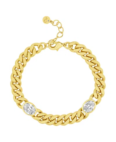 And Now This Cubic Zirconia Link Bracelet In Gold