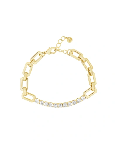 And Now This Cubic Zirconia Link Bracelet In Gold