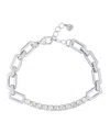 And Now This Cubic Zirconia Link Bracelet In Silver