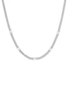 And Now This Cubic Zirconia Rectangular Stone Station Necklace In Silver