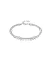 And Now This Cubic Zirconia Triple Row Bracelet In Silver