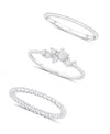 And Now This Cubic Zirconia Triple Stack Ring In Silver