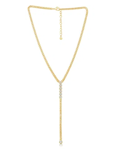 And Now This Cubic Zirconia Y Necklace In Gold