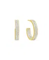 And Now This Double Row Crystal Hoop Earring In Gold