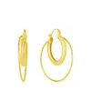 And Now This Double Row Hoop Earrings In Gold