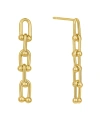 AND NOW THIS DROP 18K GOLD PLATED OR SILVER PLATED LINK EARRING