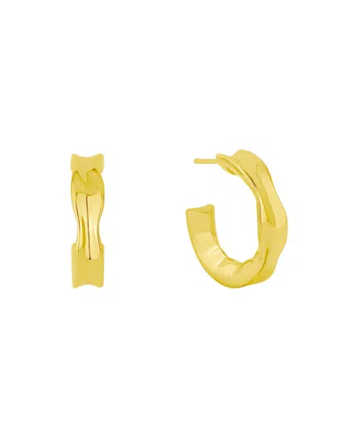 And Now This Edge Gleaming C-hoop Earrings In Gold