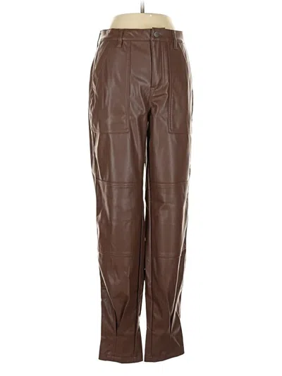 Pre-owned And Now This Faux Leather Pants In Brown
