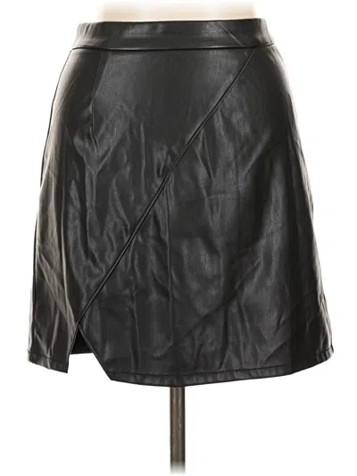 Pre-owned And Now This Faux Leather Skirt In Black