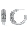 And Now This Fine Silver-plated Or 18k Gold-plated Coil Puff C Hoop Earring In Silver