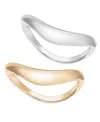 And Now This Gold And Silver Duo Stack Ring In Silver And Gold