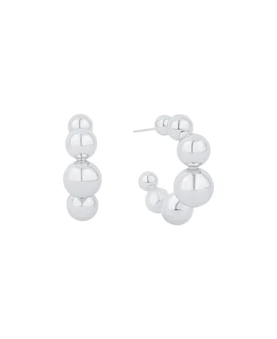 And Now This Graduated Ball C Hoop Earrings In Metallic