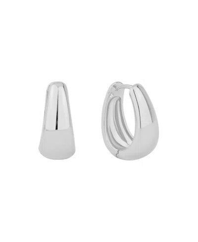 And Now This Graduated Huggie Hinged Hoop Earrings In Silver