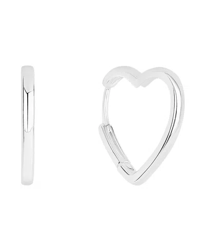 And Now This Heart Hinged Hoop Earrings In Gray