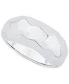 And Now This High Polished Faceted Dome Statement Ring In Silver Plated