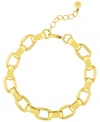 And Now This High Polished Link Chain Bracelet In 18k Gold Plated Brass In Gold