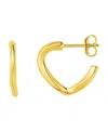 And Now This High Polished Twist Post Hoop Earring In 18k Gold Plated Brass In Gold