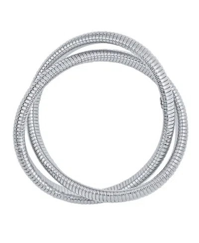 And Now This Fine Silver-plated Interlocking Stretch Bracelet