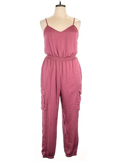 Pre-owned And Now This Jumpsuit In Burgundy