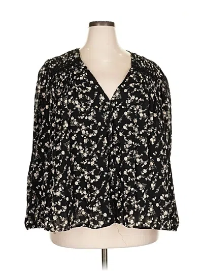 Pre-owned And Now This Long Sleeve Blouse In Black