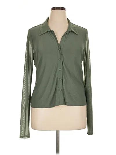 Pre-owned And Now This Long Sleeve Blouse In Green