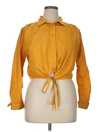 Pre-owned And Now This Long Sleeve Blouse In Yellow